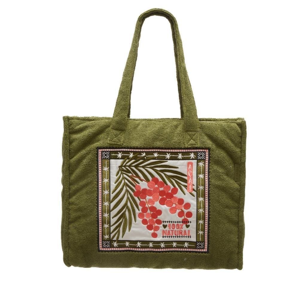 Bolsa Farm Tote Praiana Revoada Tropical Verde