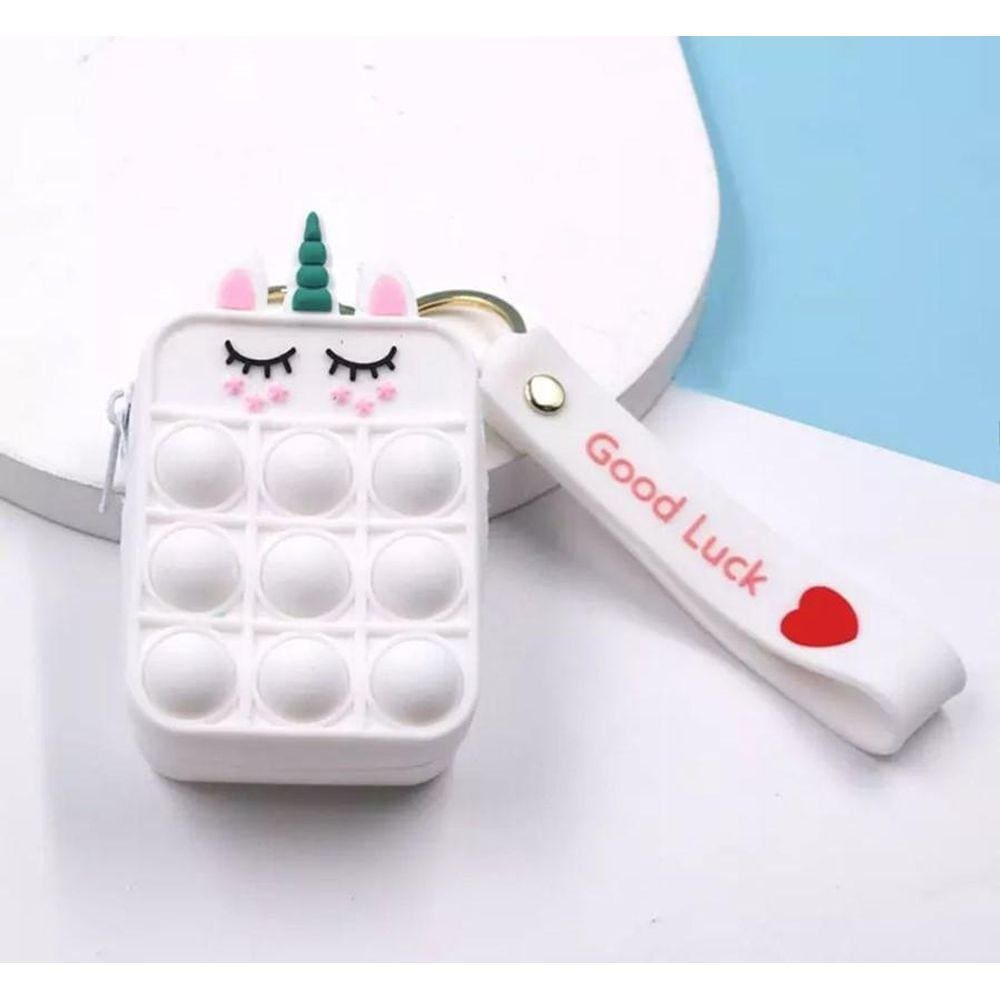 Fidget Toy Unicor Pop It Sensorial Bolsa Chaveiro Pingente