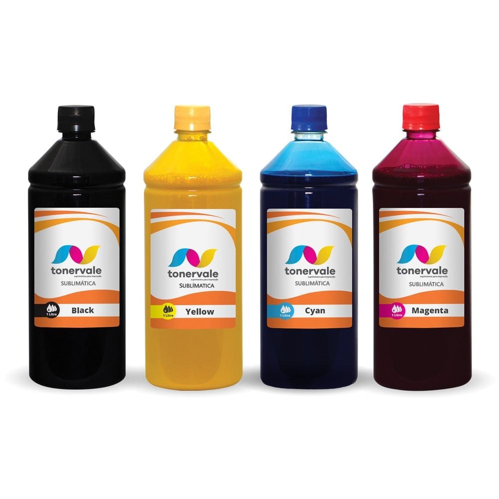 Kit 4 Tinta Sublimatica Para Epson L3150 L3250 T544 de 1 Litro
