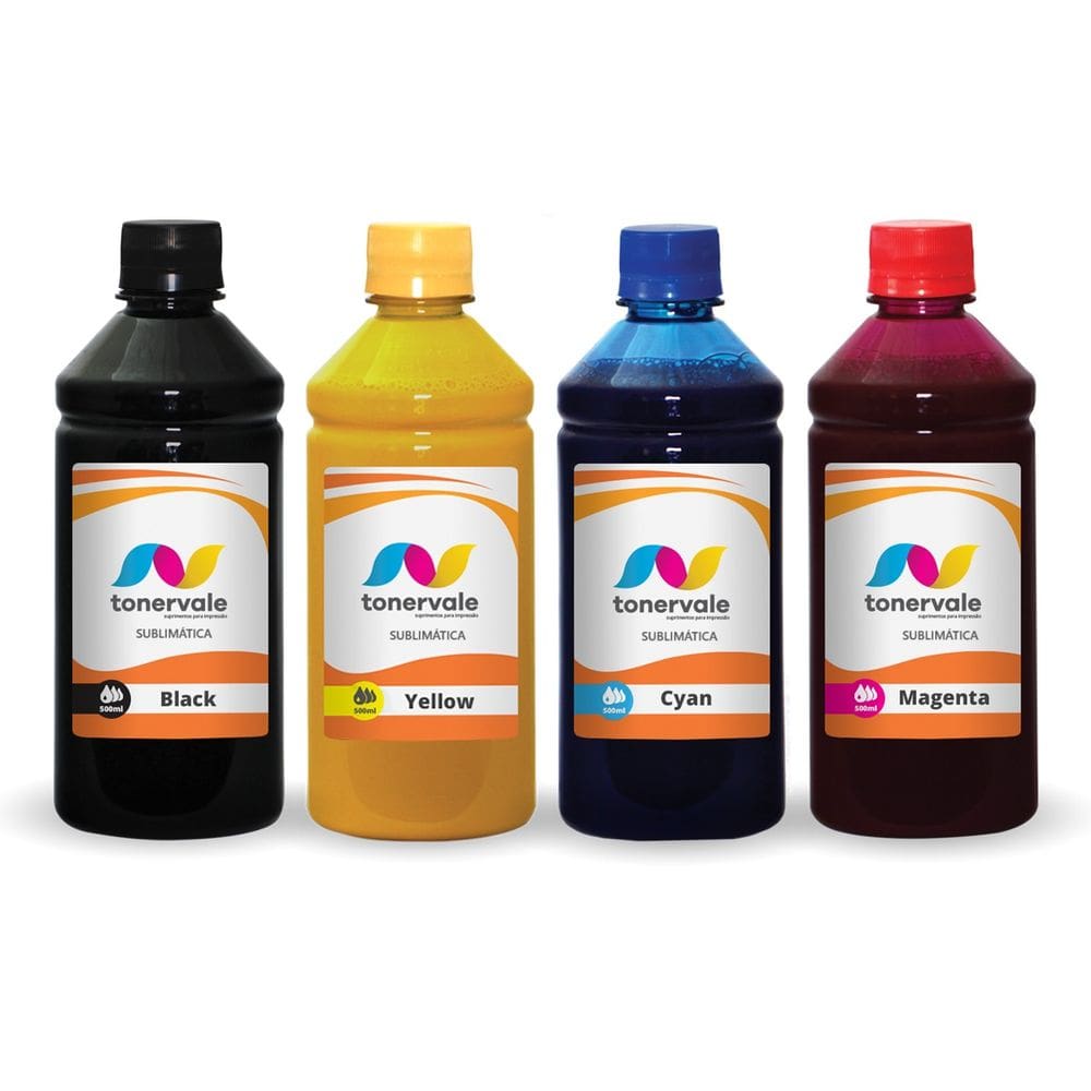 Kit 4 Tinta Sublimatica Para Epson L395 L396 L380 T664 de 500ml