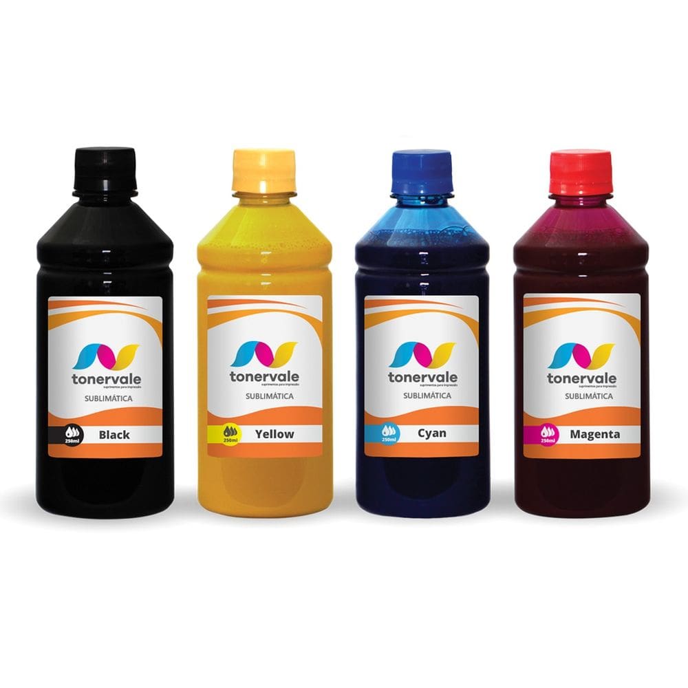 Kit 4 Tinta Sublimatica Para Epson L200 L220 L210 T664 de 250ml