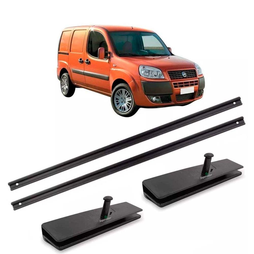 Kit 2 Guia Canaleta Porta Presilha Maquina Vidro Fiat Doblo