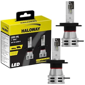 Par Lâmpada Haloway LED H4 Luz Branca Fria 12V 13W 6500K
