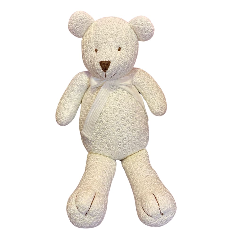 Ursinho Teté Off White 30cm em Tricot Vilas Boas