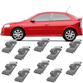 Kit 10 Presilhas Para Friso Lateral Astra Hatch 99 Até 2003 2004 2005 2006 2007 2008 2009 2010 2011