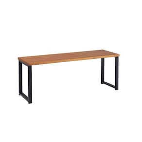 Banco Mineapolis Mdeira Maciça/mdf Mel/Preto