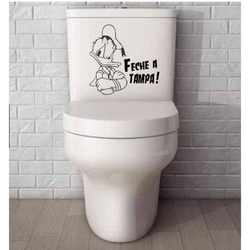 Adesivo Para Vaso Sanitário Feche A Tampa - Pato Donald