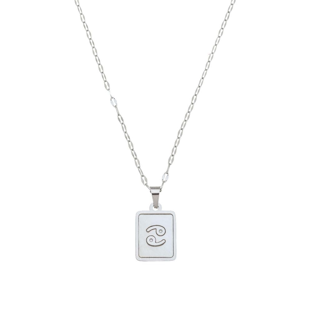 Colar Signo Madrepérola Corrente -Aço - Câncer