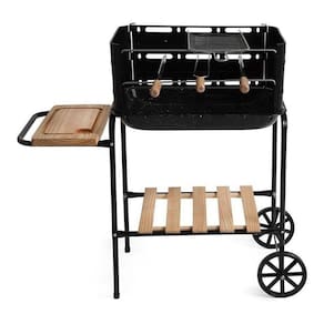 Churrasqueira Móvel Mor Califórnia 82cm De Largura 75cm De Altura 38.5cm De Profundidade Preta