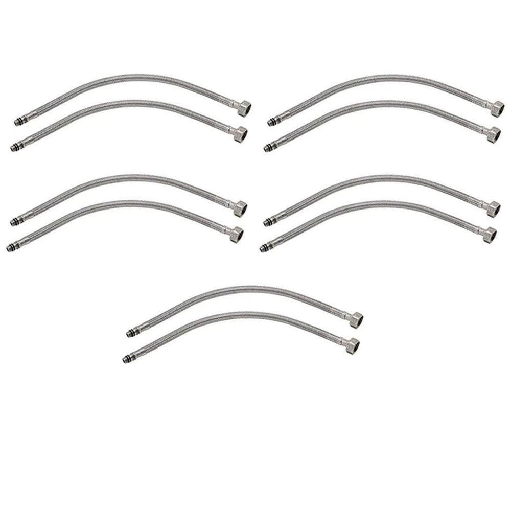 Engate Rabicho Par 80cm Kit 5 Unidades Torneira Monocomando Agua Quente Fria