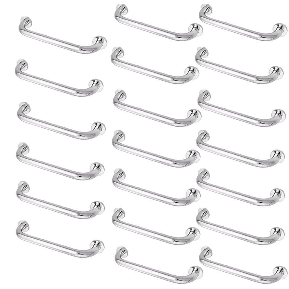 Barra Alça Apoio Kit 20 Uni Inox 30cm Deficiente Idoso Gestante Criança