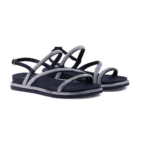 Sandália Papete Feminina Moda Casual Pedrarias Fivela Sola Leve e Macia Mulher Fashion