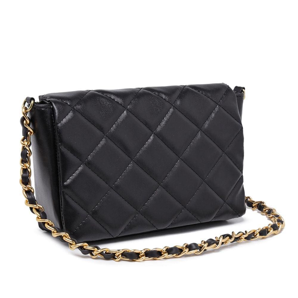 Bolsa Transversal Pequena Feminina Alça De Corrente Fecho Imã Moda Balada