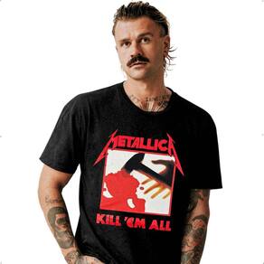 Camiseta Metallica Kill Em All Oficial Banda De Rock Unissex