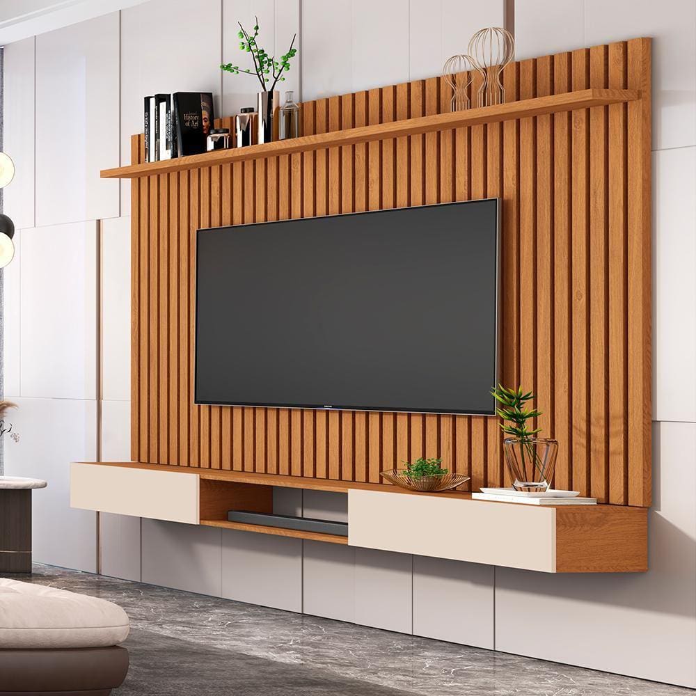 Conjunto Painel Ripado e Nicho 1.8 Colonne