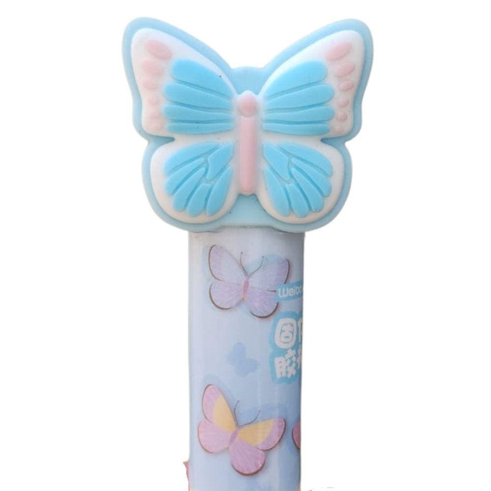 Cola Branca Escolar 8g Ponteira Borboleta Glue Stich - Weibo