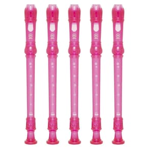 Kit 5 Flautas Doce Soprano Germânica Em C YRS-20G Rosa Yamaha