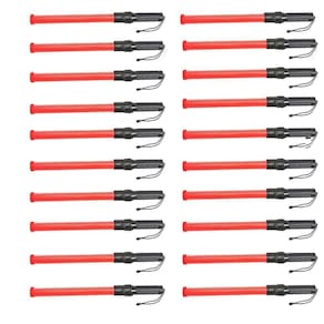 Bastao Sinalizador Luz Grande Fluorescente Kit 10 Uni Lanterna Sinal Emergencia Transito Manobra