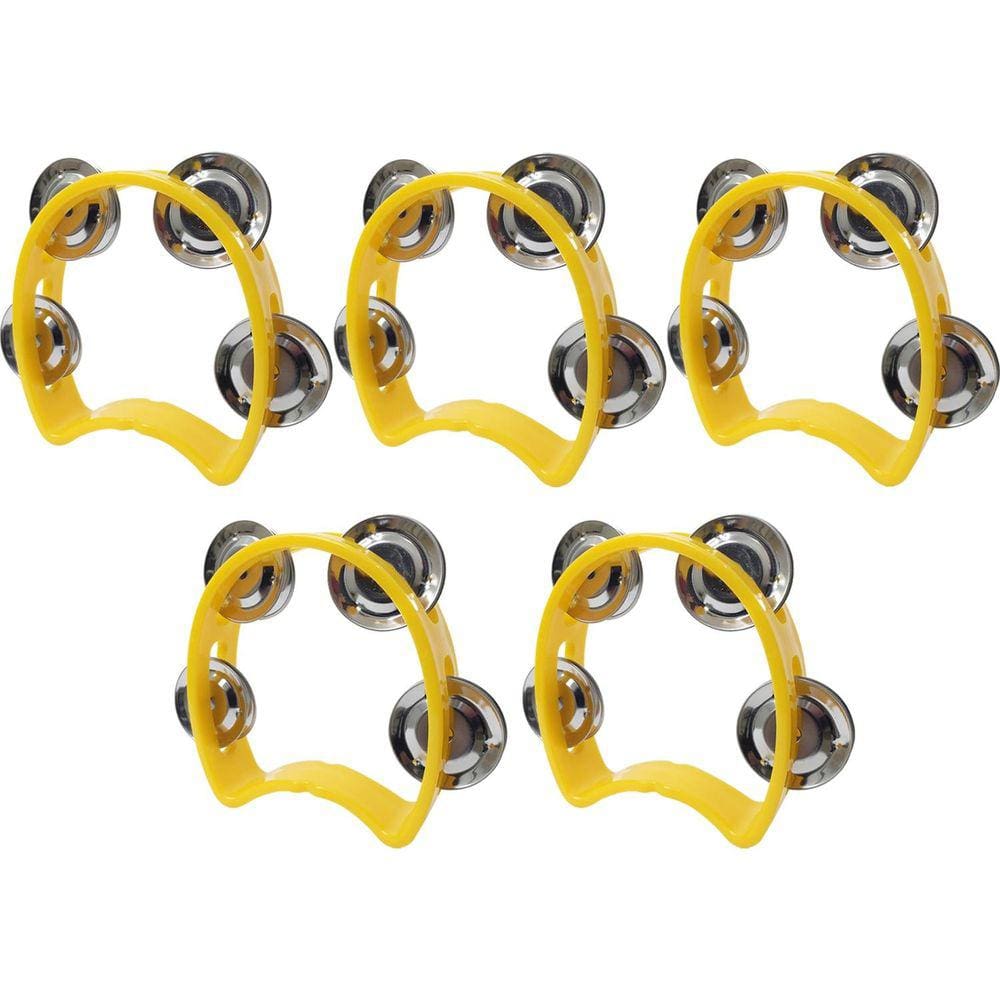 Kit 5 Pandeiros Meia Lua Infantil Amarelo New York