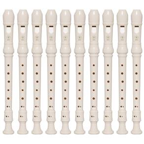 Kit 10 Flautas Doce Soprano Barroca Em C YRS-24B Yamaha