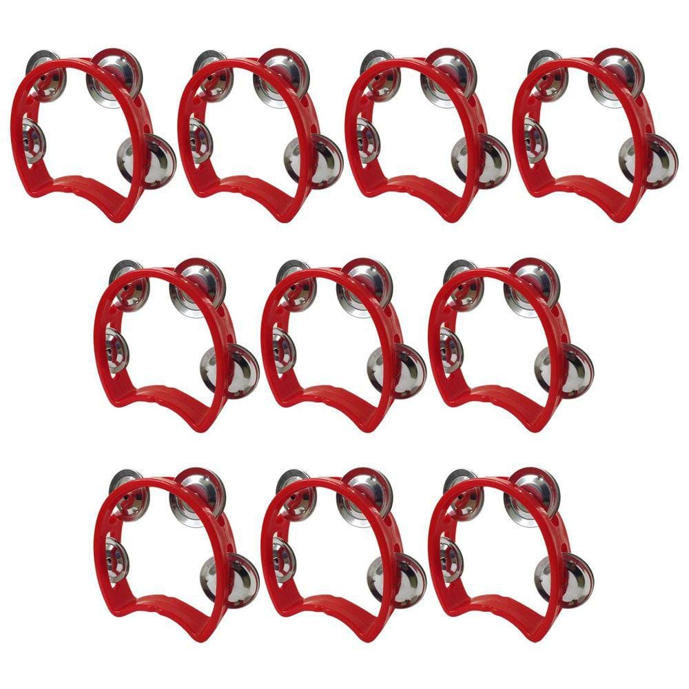 Kit 10 Pandeiros Meia Lua Infantil Vermelho New York