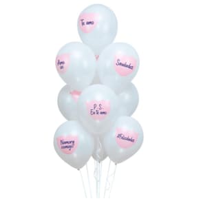 Balão Látex Com Mensagens De Coração 10`` 25Cm 10Un