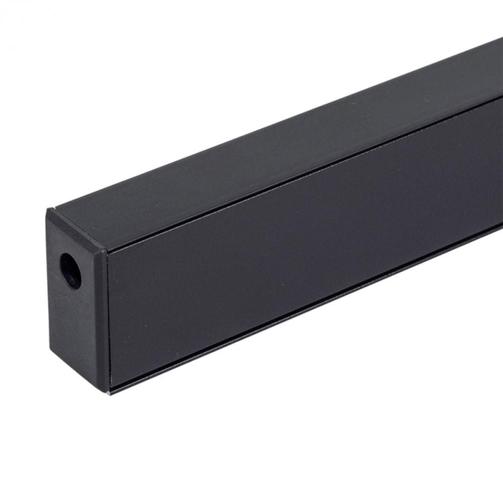 Trilho Mini Mag Sobrepor Ou Embutir Preto 1M IP20 Gaya