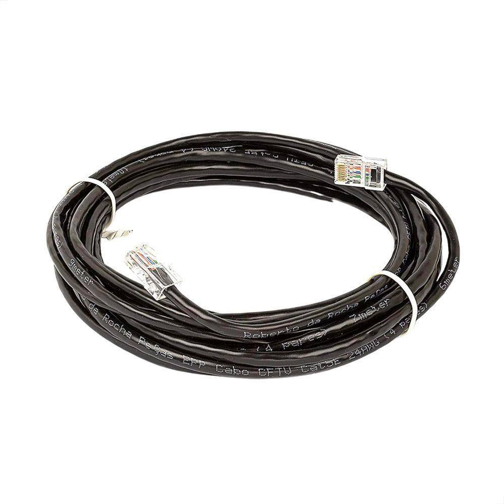 Cabo De Rede Cat5e Montado Preto - 20 Metros