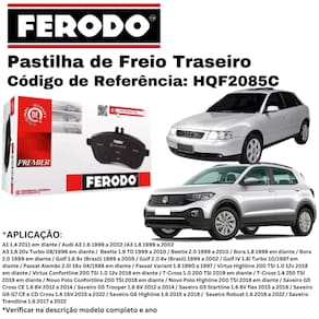 Pastilha de Freio Dianteira Ferodo Audi Tt / Volkswagen Virtus / Citroen C3 / C4 Pallas / Peugeot 307 HQF-2085/C