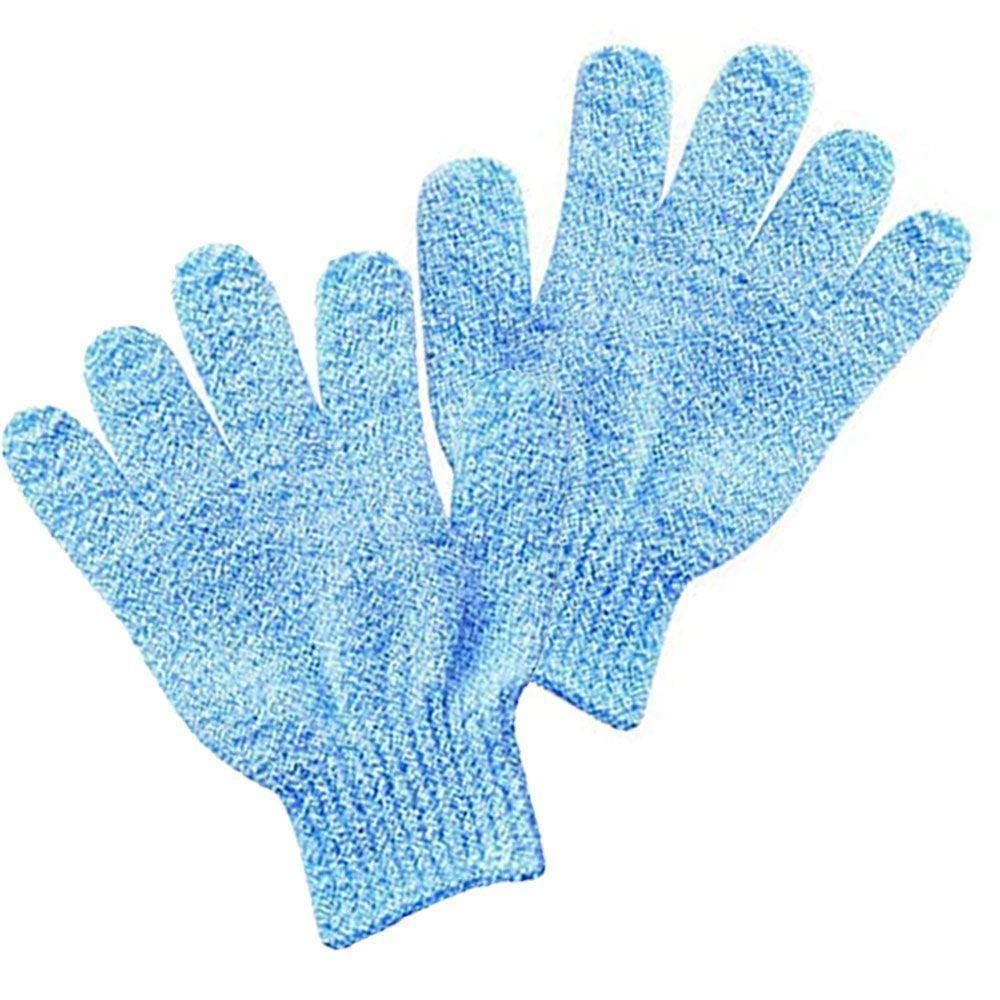 Luva De Banho Esfoliante Corporal Kit 2 Unidades Chuveiro Banheira Ombro Perna Braço Bucha Esponja