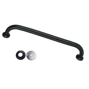 Alça Barra De Apoio 70cm Preto Inox Idoso Cadeirante Gestante Segurança Corrimao Banheiro Box
