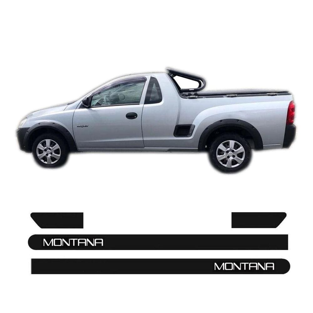 Friso Borrachão Lateral Gm Montana De 2010 A 2019 Preto