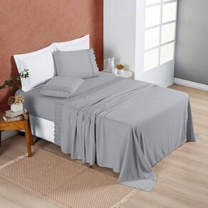 Jogo Cama Solteiro Cherry Bordado Inglês 3 Pçs Graf