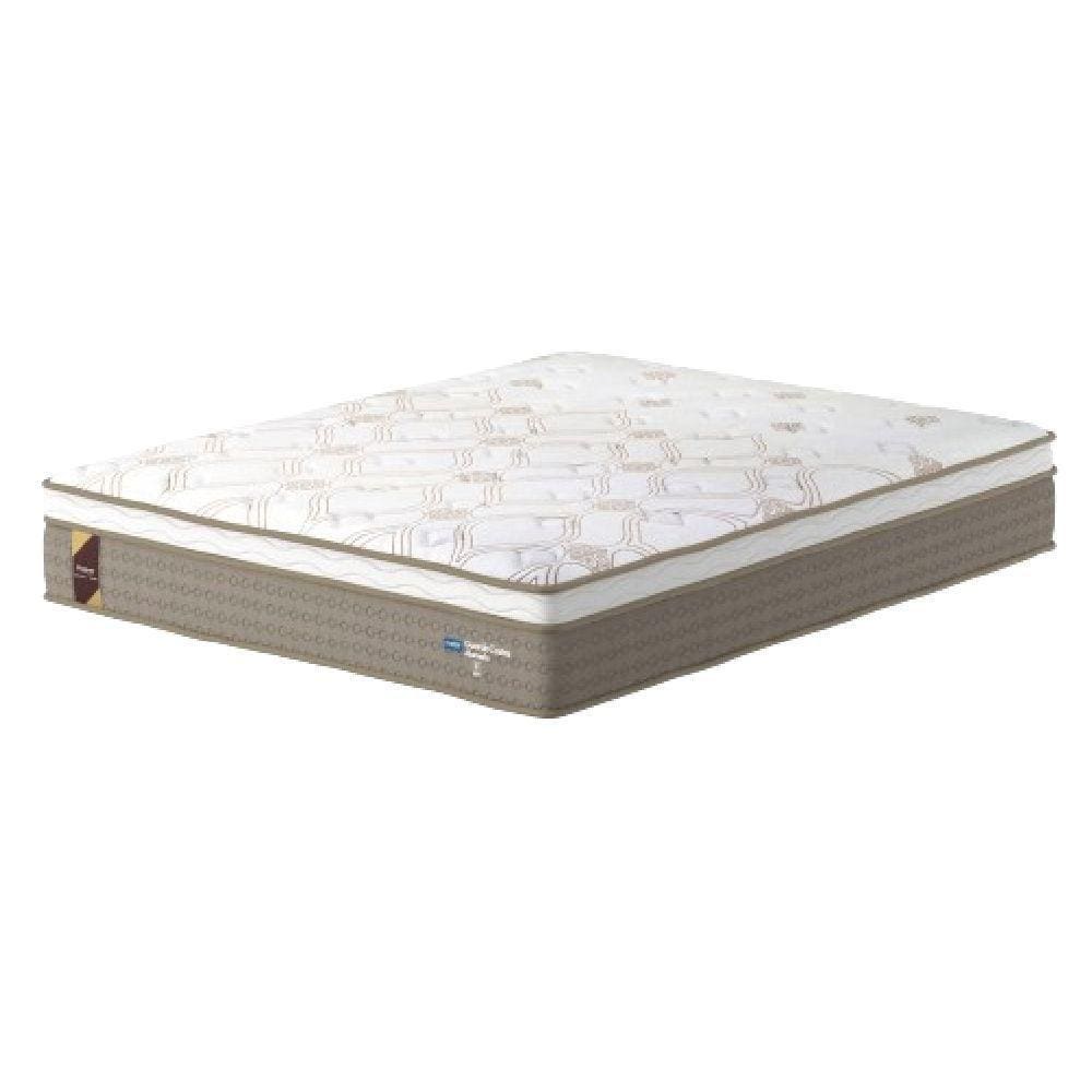 Colchão Casal Queen Molas Ensacadas Guarda Costas Alameda 158x198x30cm Marrom-branco Probel