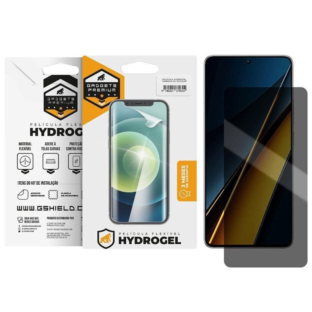 Película Para Poco X6 Pro 5g - Privacidade Hydrogel - Gshield
