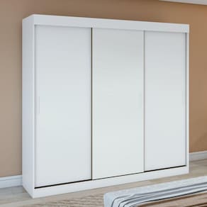 Guarda-Roupa 3 Portas 3 Gavetas Saion Plus Branco