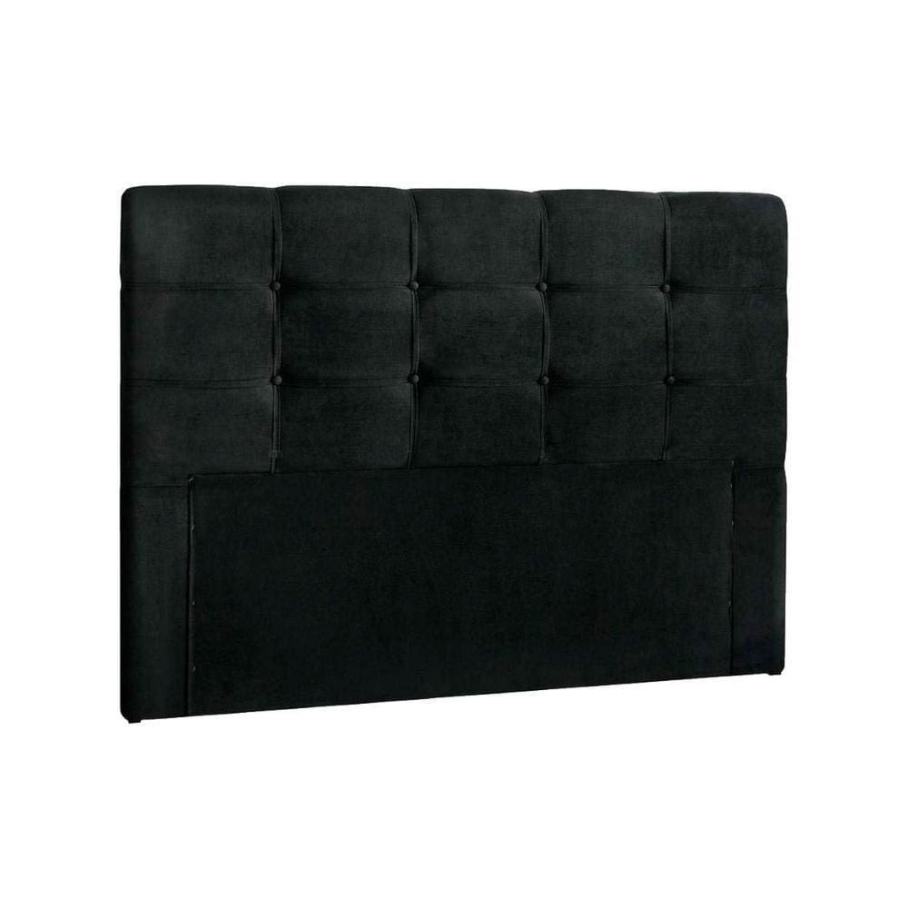 Cabeceira Cama Box Estofada Queen Queen Clean Plus Suede Negro - Simbal