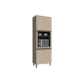 Paneleiro de Cozinha Connect c/1 Forno e 4 Portas 71X220cm Duna/Cristal - Henn