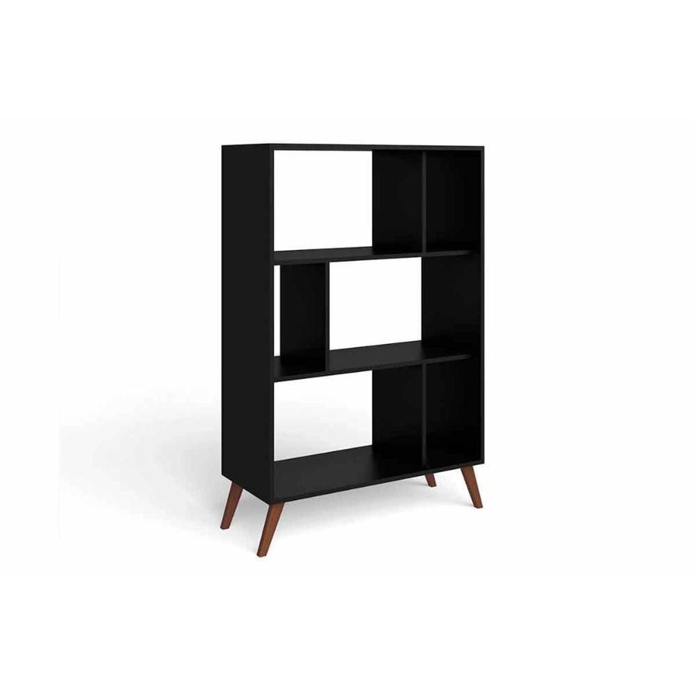 Estante p/Sala RT3015 c/ 6 Nichos 81x124cm Preto - Movelbento