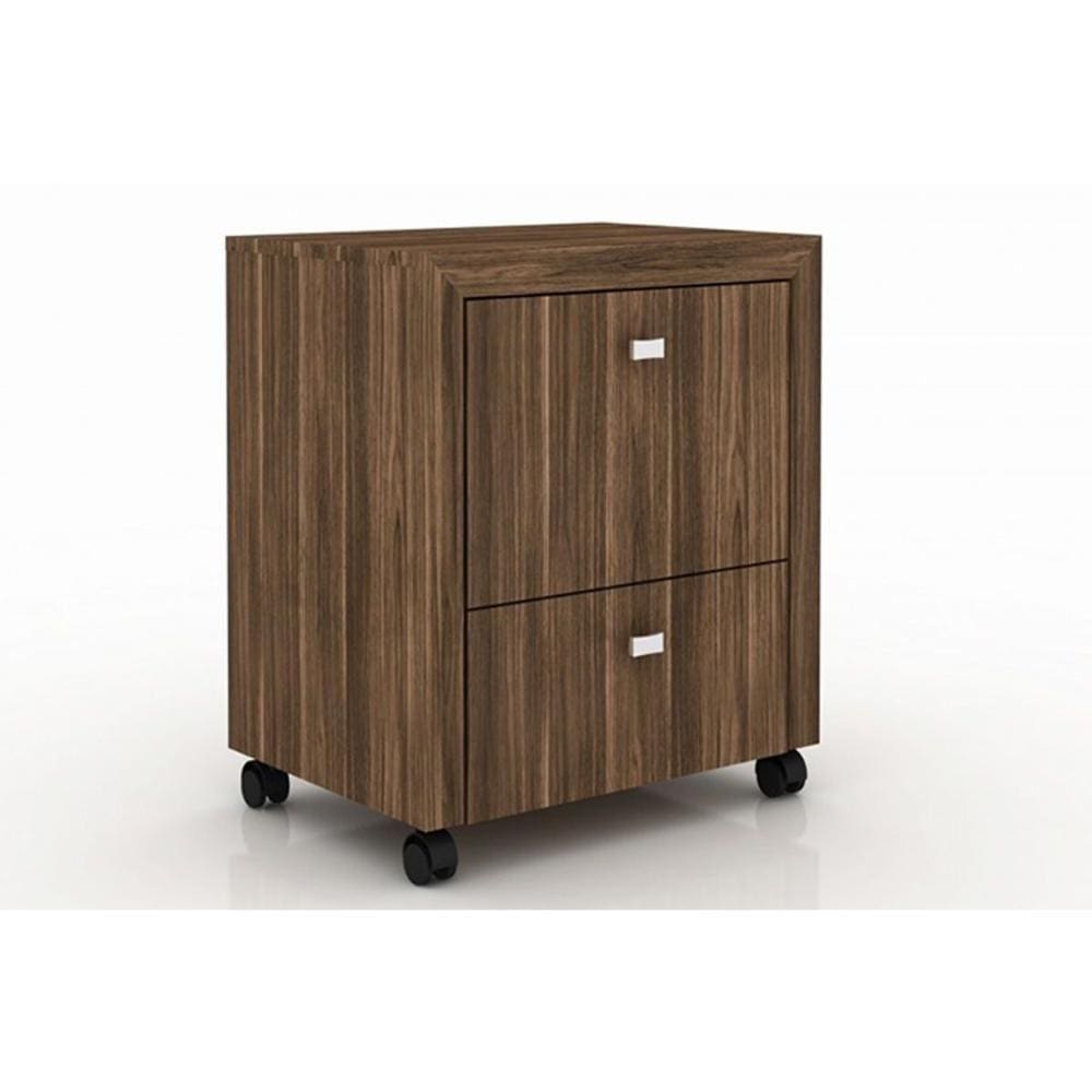 Gaveteiro p/ Escritório ME4112 Pasta Suspensa c/ 2 Gavetas Nogal - Tecno Mobili