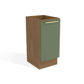 Balcão de Cozinha Botanic M621 c/ 1 Porta s/Tampo 40cm Nogueira/Verde Oliva - Kappesberg