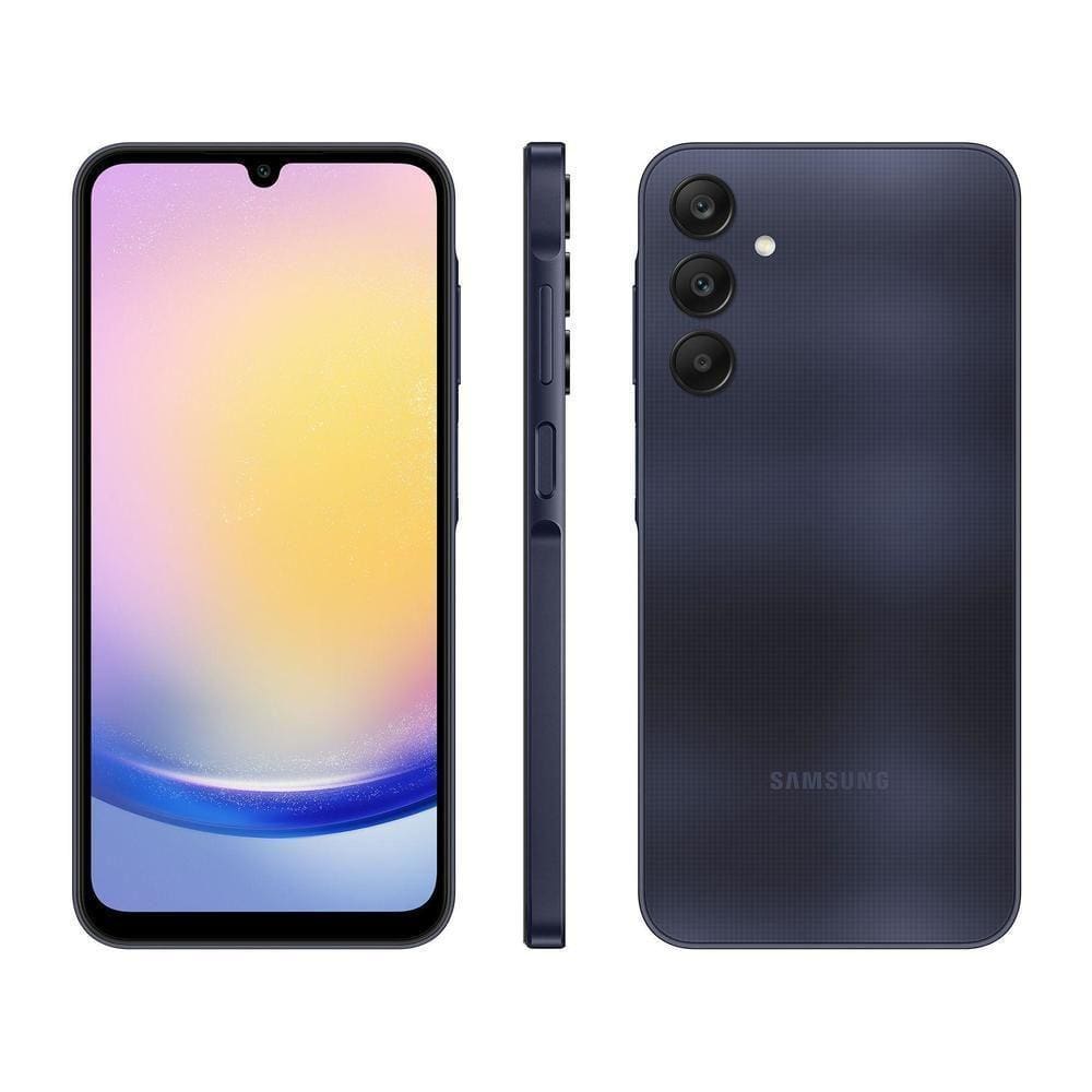 Smartphone Samsung Galaxy A25 5G 256GB 8GB RAM Octa-Core Exynos 1280 Câmera Tripla + Selfie 13MP 6.5" Dual Chip -Azul Escuro