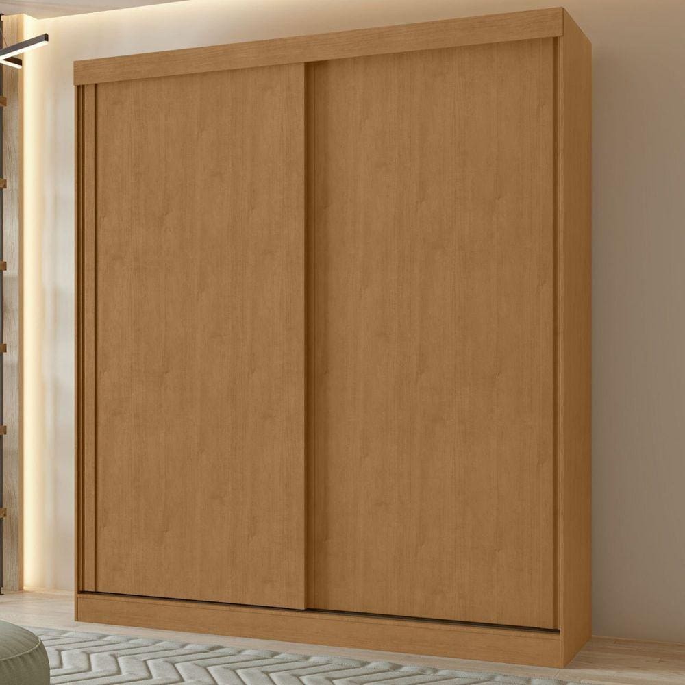 Guarda-Roupa Casal 2 Portas 2 Gavetas Zeine Amêndoa Clean/Off White/Amêndoa Clean