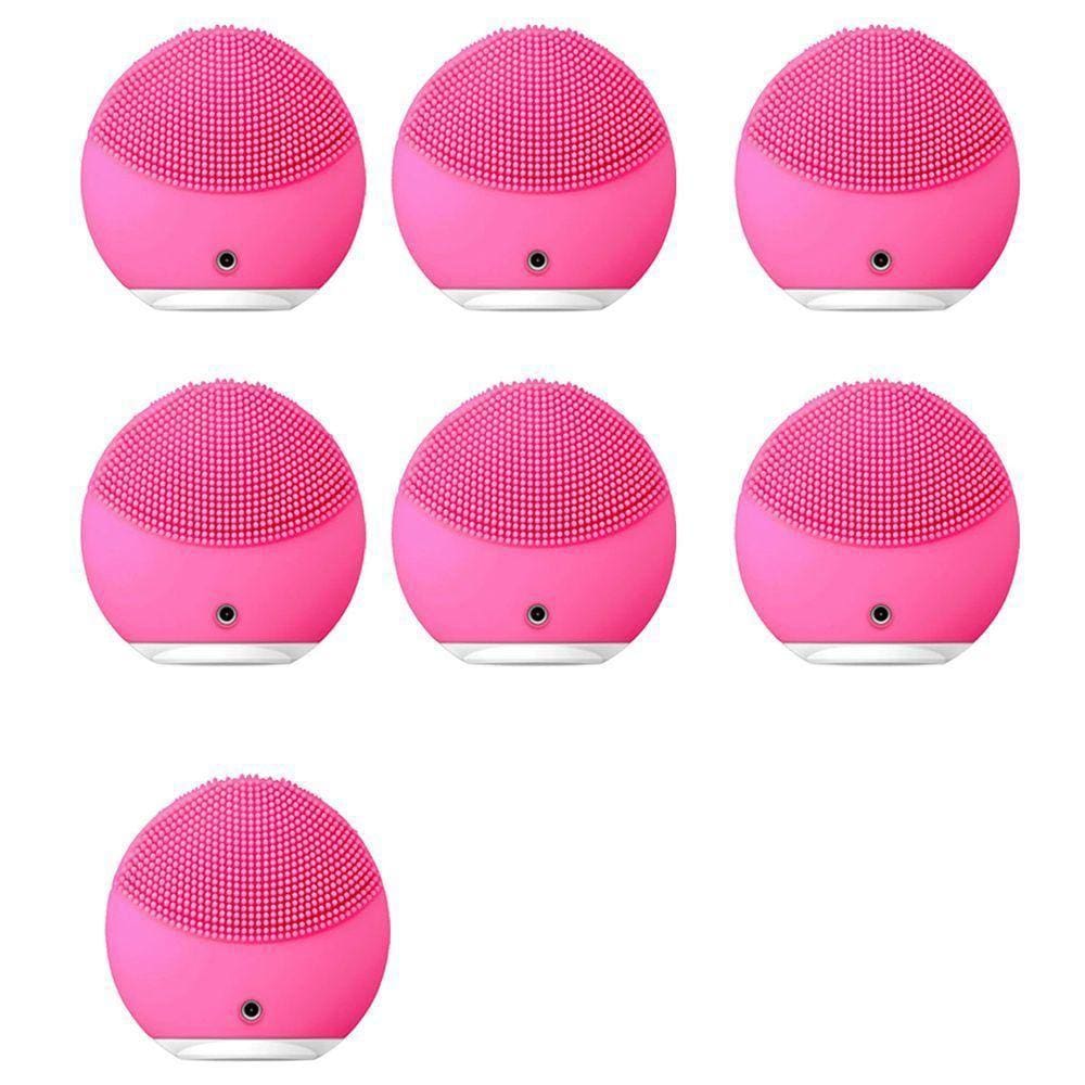 Esponja De Limpeza Facial Kit 7 Unidades Massageadora Usb Tratamento Skin Care Rosto Pele Delicada