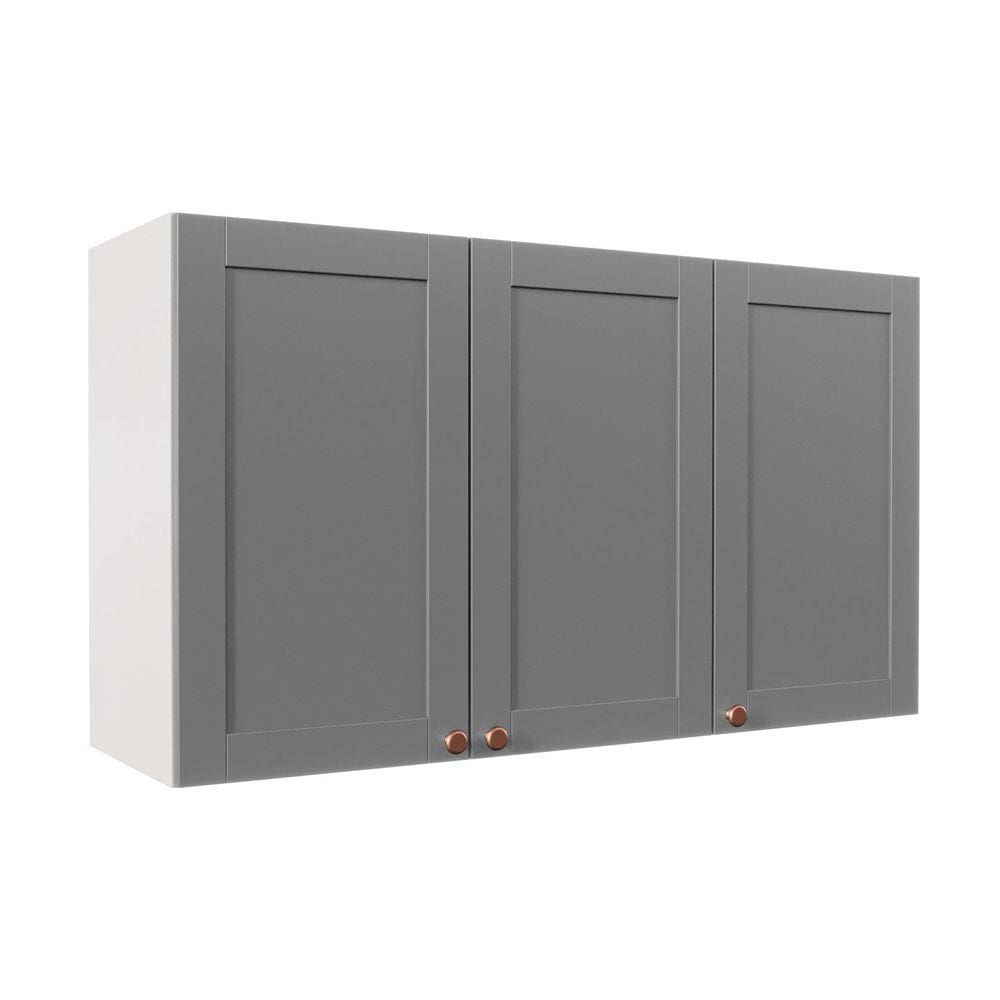 Armário Aéreo 3 Portas 120cm Arizona CabeCasa MadeiraMadeira Branco/Cinza Claro