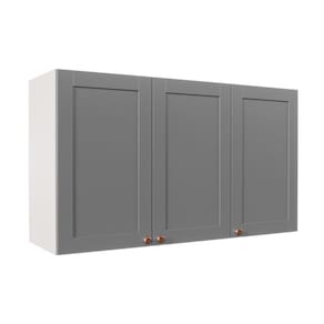 Armário Aéreo 3 Portas 120cm Arizona CabeCasa MadeiraMadeira Branco/Cinza Claro