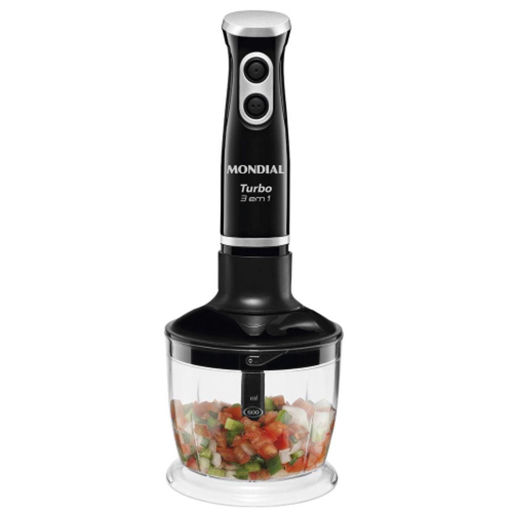 Mixer Mondial Turbo 3 em 1 350W M-14 - 77058-02 Preto 220 VOLTS
