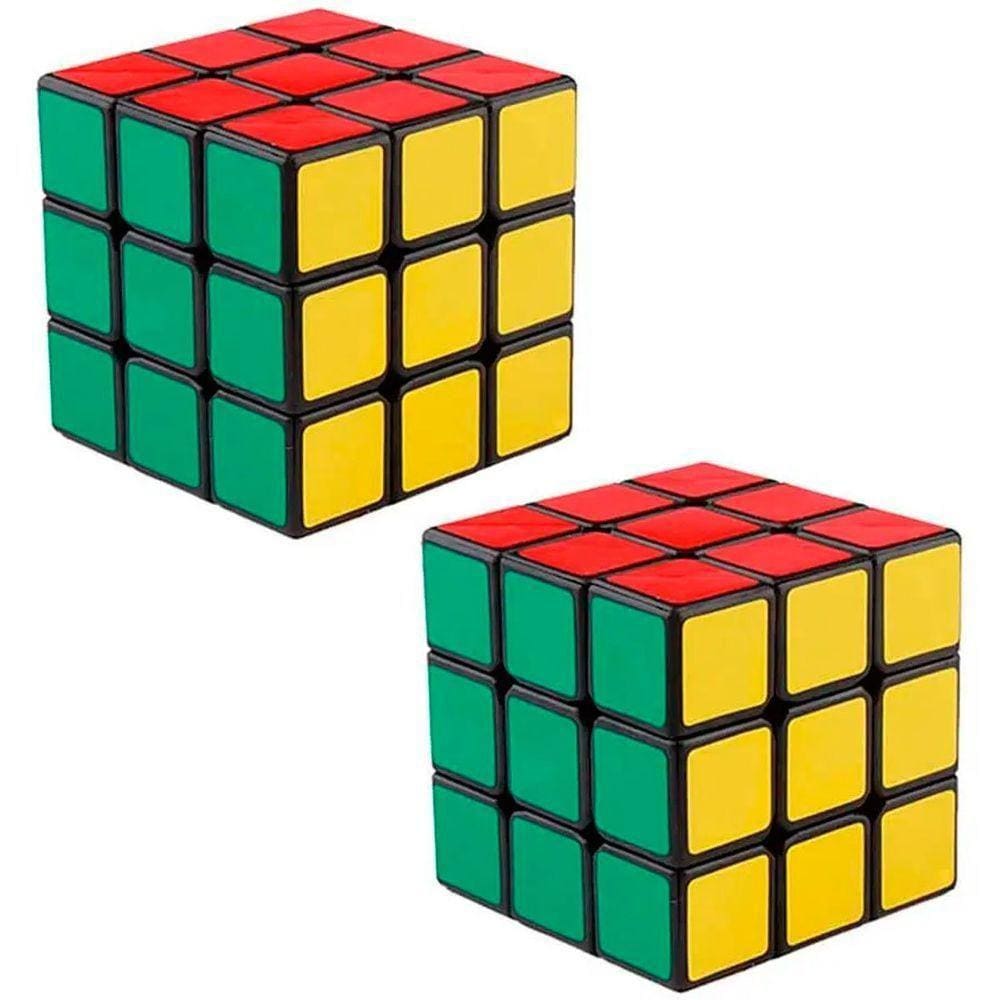 Kit 2 Cubos Mágicos 3x3x3 Brinquedo Interativo Clássico