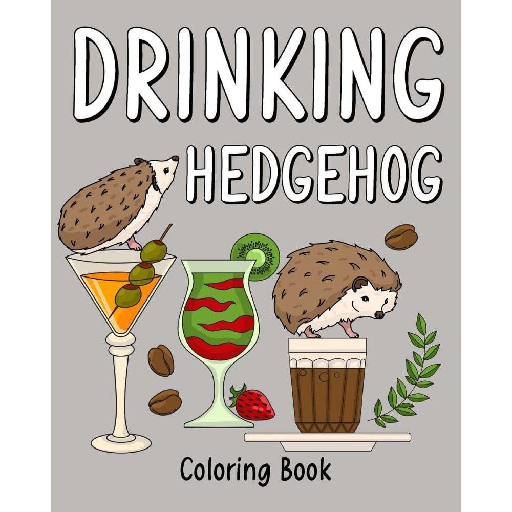 Drinking Hedgehog Coloring Book