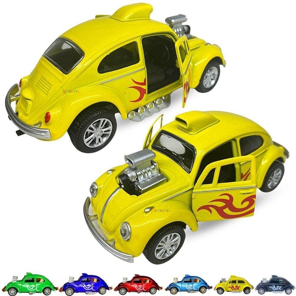 Miniatura Fusca Beetle Rt Customizado Dragracer Abre Porta [f114] Azul Claro